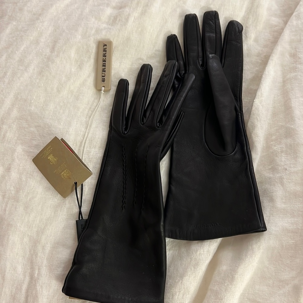Burberry Leather Gloves size 7